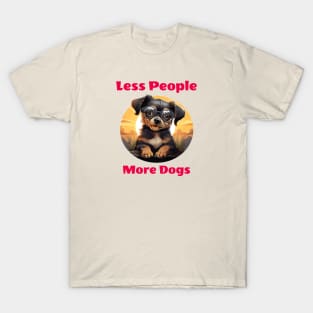 Less People More Dogs T-Shirt